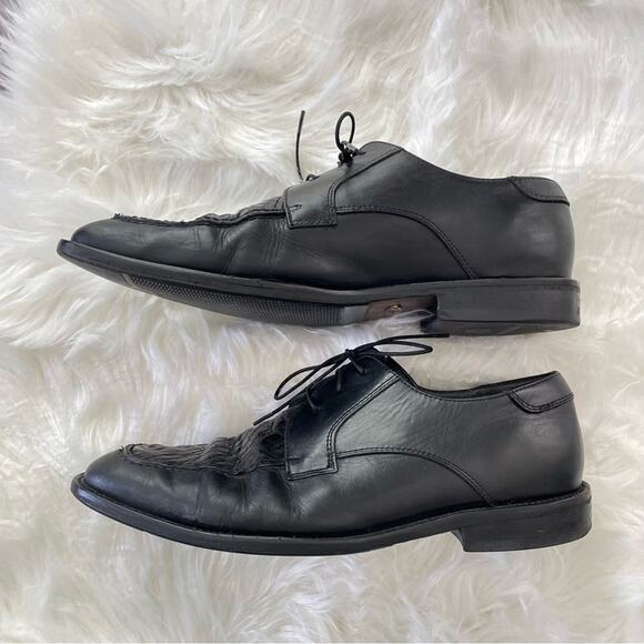 Los Altos Boots | Mens Black Genuine Caiman Alligator Leather Oxford Shoes Dress main image 8